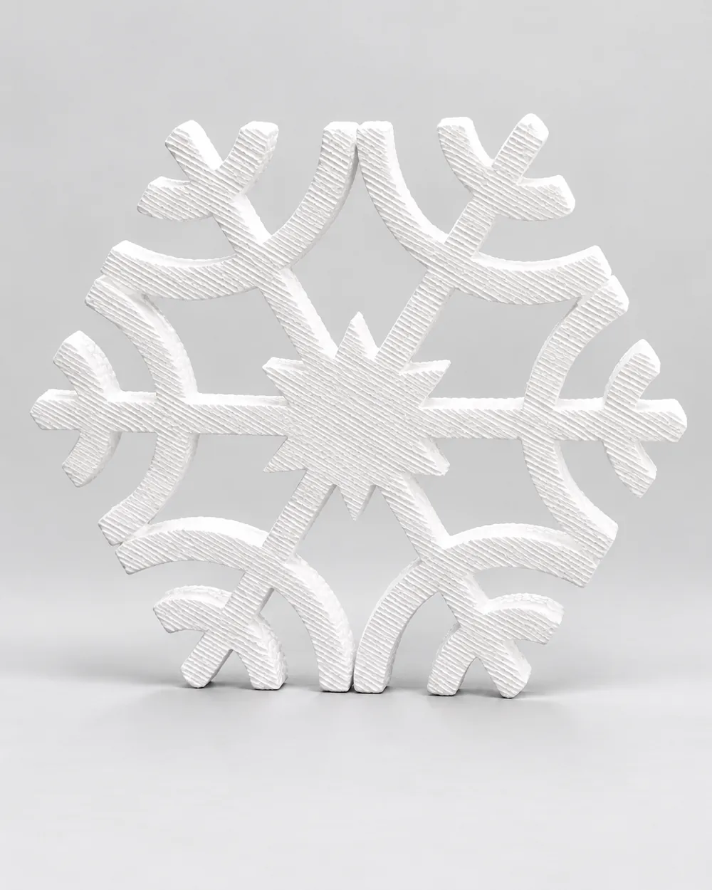 Fiocco di neve ornamentale in EPS per decorazioni e vetrine natalizie